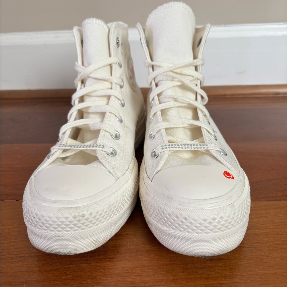 Converse Chuck Taylor All Star Lift Platform Y2K Heart High Top Sneaker size 8.5 - Picture 10 of 11
